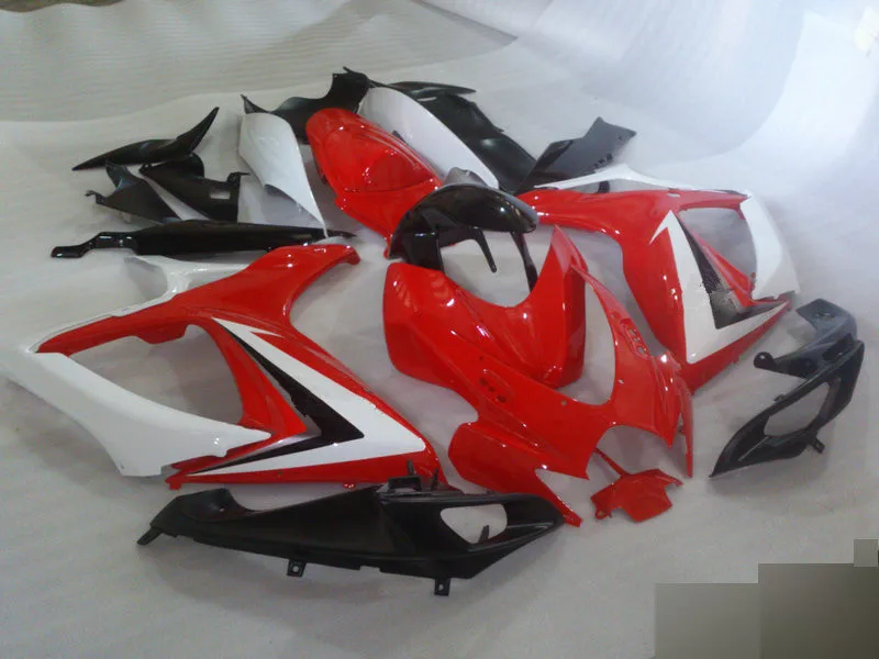 Мотоцикл обтекатель комплект для SUZUKI GSXR600 750 K6 06 07 GSXR 600 GSXR750 2006 2007 ABS красный черно белые обтекатели комплект+ подарки SB105