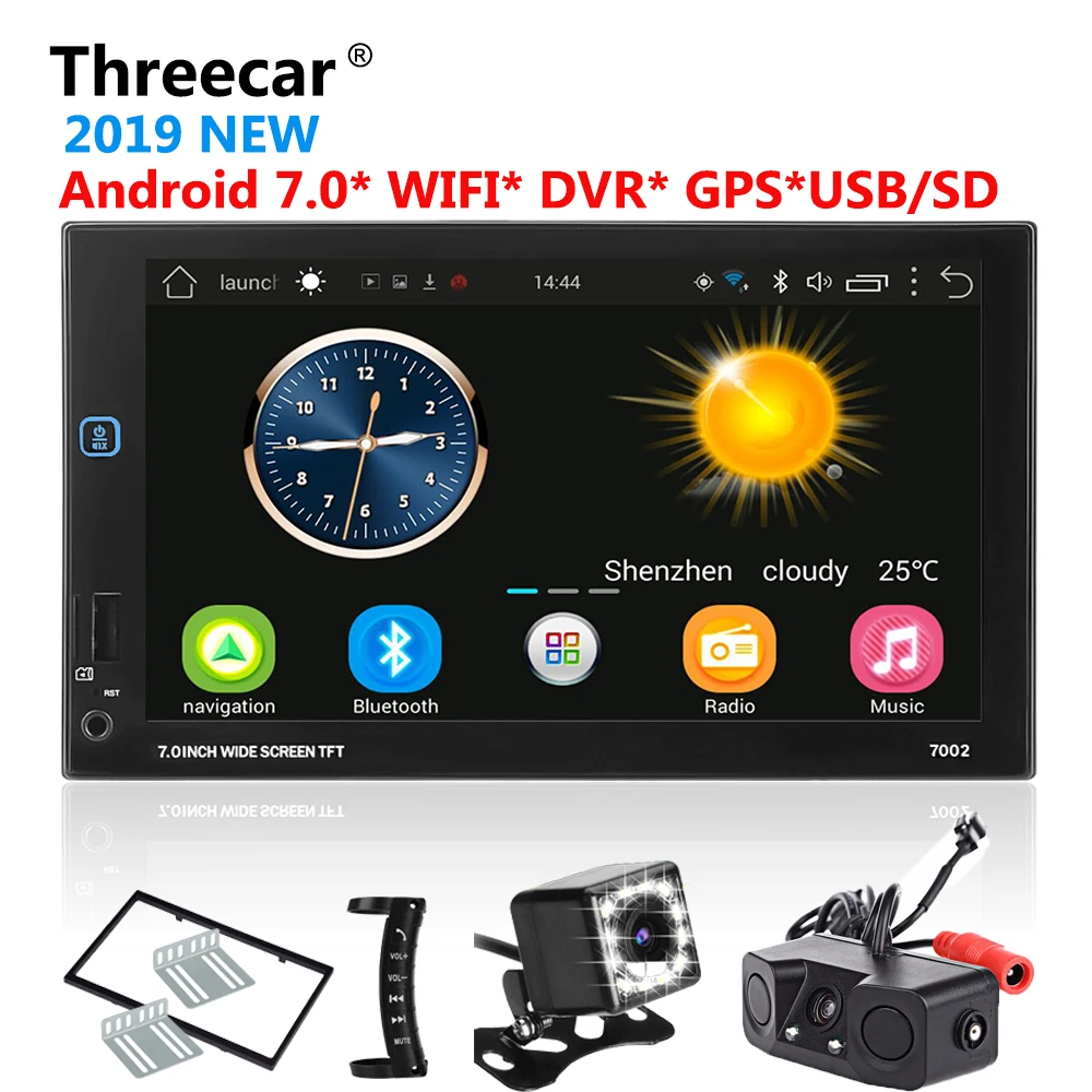 

Android GPS Navigation Wifi Bluetooth 7 inch Universal 2din Car Radio Stereo USB FM DVR DTV Car Autoradio Multimedia Player