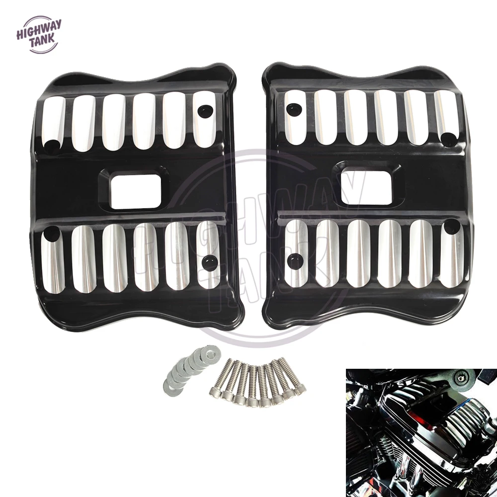Edge Cut Black Motorcycle Rocker Box Covers Case for Harley Sportster Seventy Two Custom XL 1200