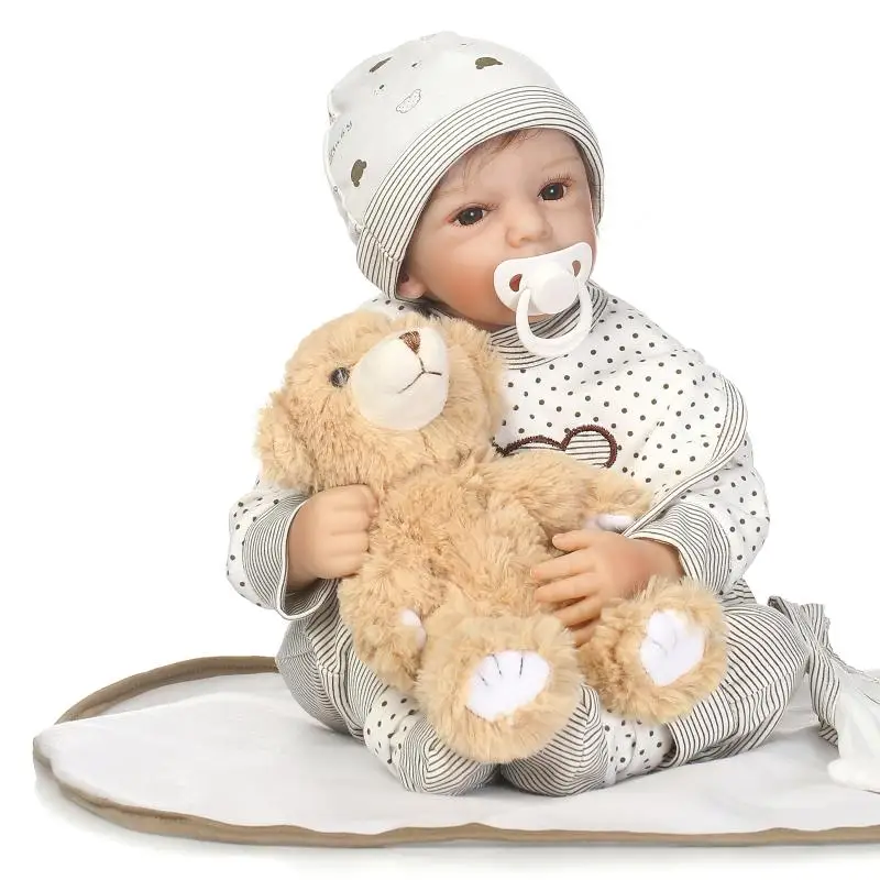 NPK реалистичные 23 ''для новорожденного мягкий силиконовый винил тела Reborn куклы детские принцесса Brinquedos лучшие подарки на день рождения для девочки