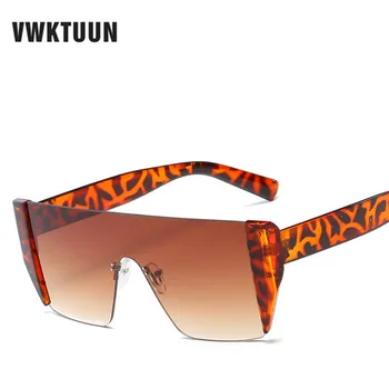 

VWKTUUN Mens Sunglasses Integrated Rimless Luxury Sunglass Women Vintage Square Sun glasses For Male Oculos UV400 Eyewear