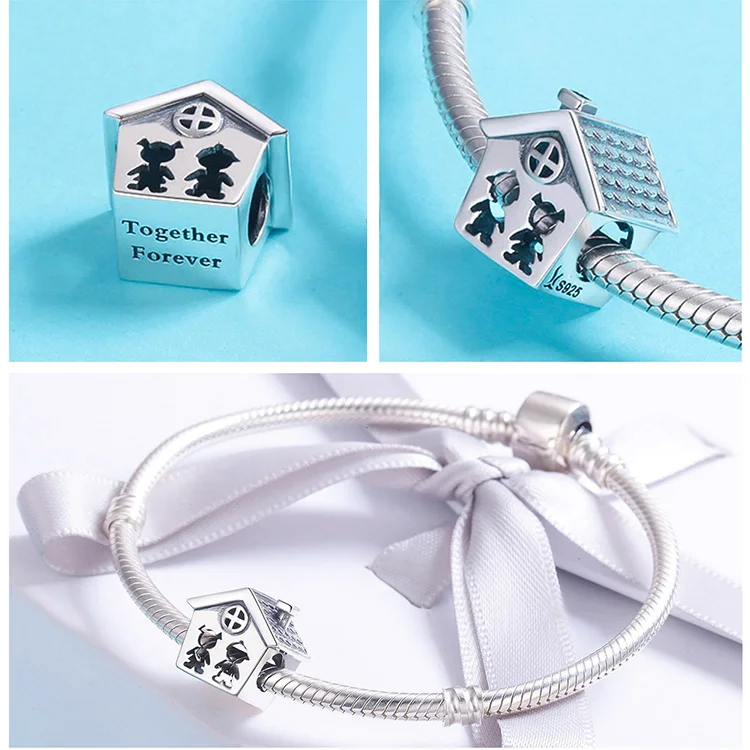 WOSTU 925 пробы серебряные сентиментальные Snapshots очаровательные бусины подходят к оригиналу Pandora браслет кулон Аутентичные DIY женские ювелирные изделия