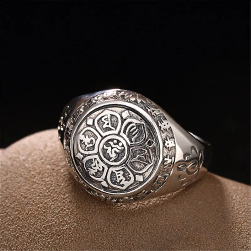BESTLYBUY винтажные 100% Настоящее серебро 925 пробы ювелирные изделия Буддизм шесть