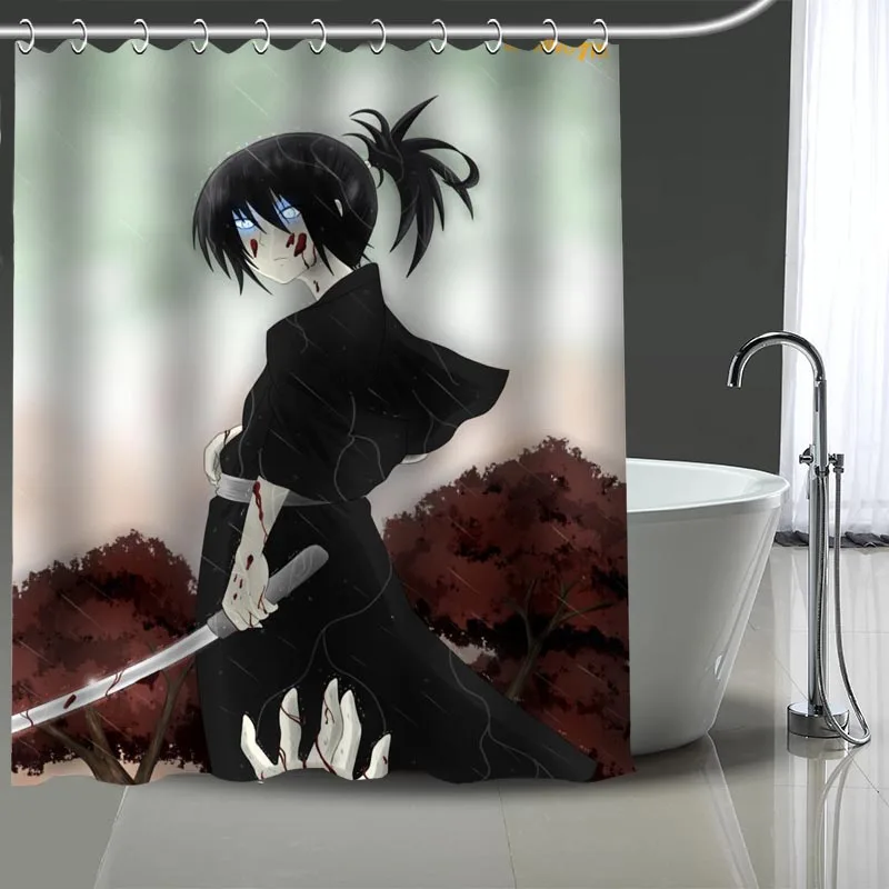 Пользовательские Noragami занавеска для душа с принтом для ванны водонепроницаемый из полиэстера моющиеся Тапочки для ванной настенный Декор шторы с крючками - Цвет: 16