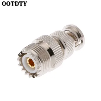 

OOTDTY BNC Male Plug To UHF SO239 PL-259 Female Jack RF Coaxial Adapter Cable Connector