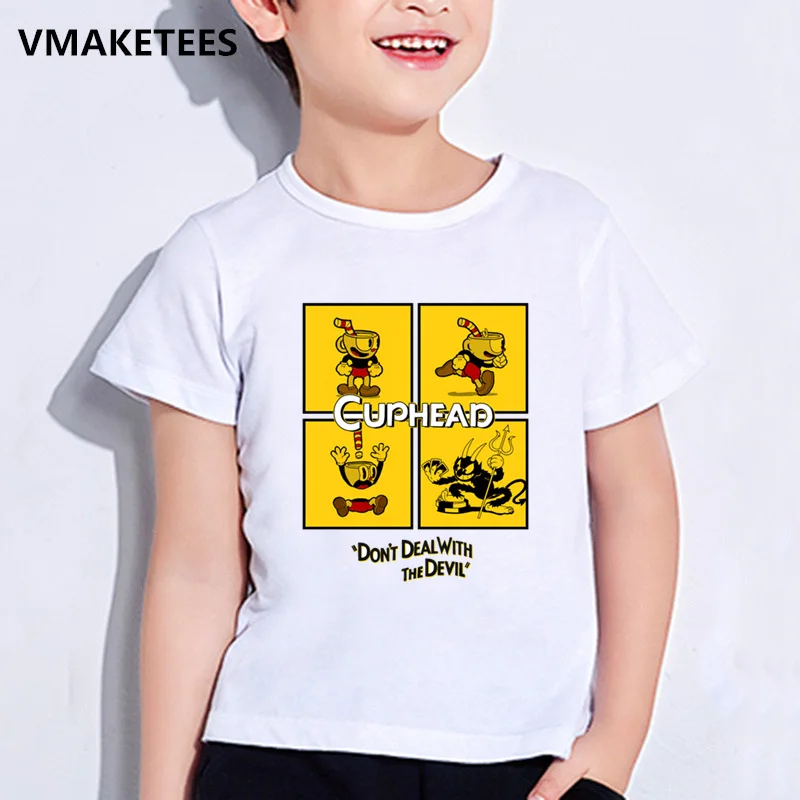 Детские летние футболки с короткими рукавами для девочек и мальчиков детская футболка с мультяшным принтом Повседневная забавная одежда для малышей HKP5199 - Цвет: HKP5199M