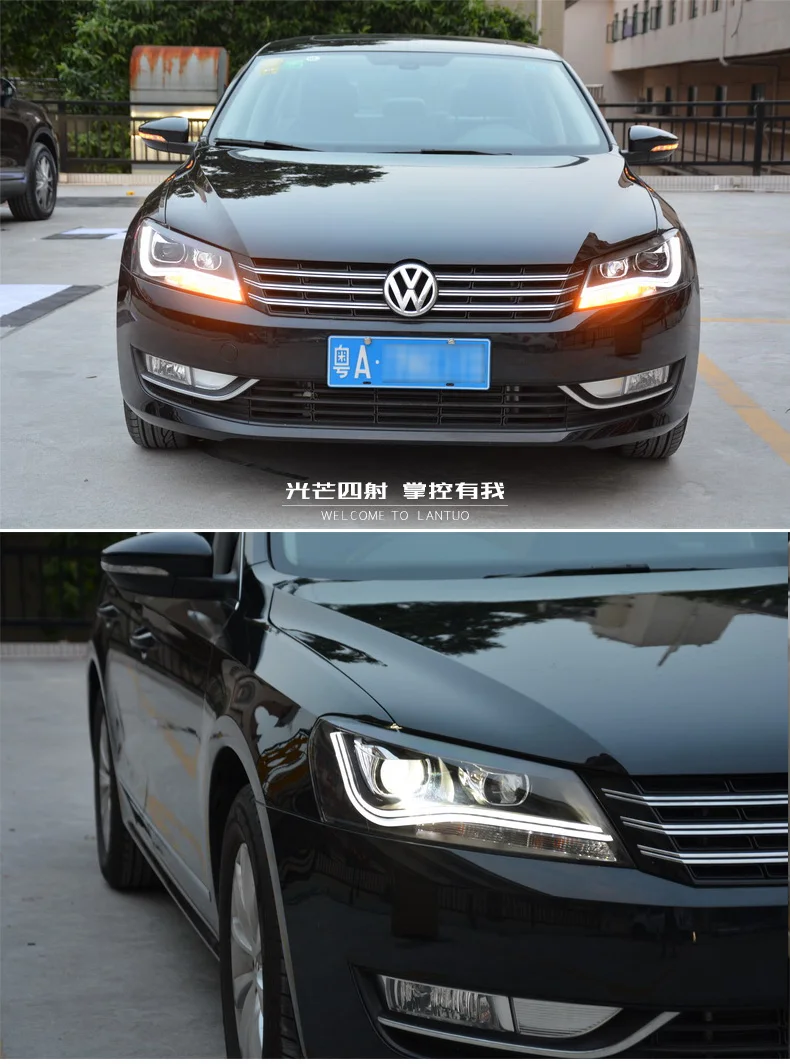 Doxa автомобильный Стайлинг для VW Passat B7 фары 2011- Америка Passat CC светодиодный фары DRL Биксеноновые линзы Высокий Низкий луч парковка