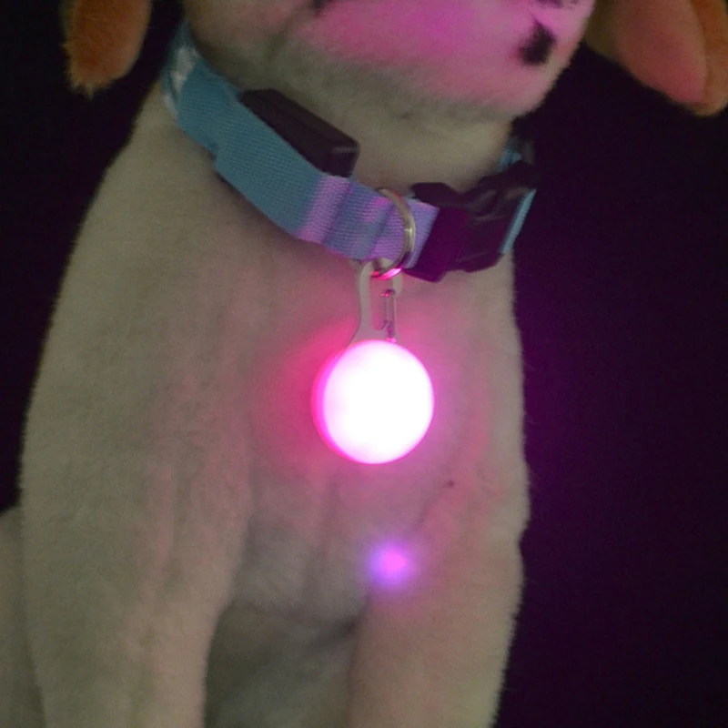 Светодиодный фонарик ошейники для собак и кошек Pet ночник безопасность светящийся кулон безопасность домашних животных ночью поводок ожерелье светящееся яркое украшение 1 шт