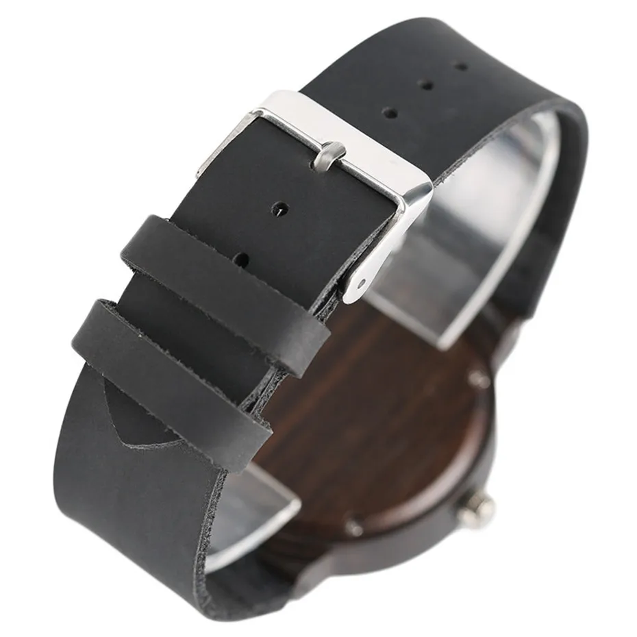 Fashion Sandalwood Watch for Women Ladies Stylish Quartz Genuine Leather Wooden Watch Reloj Hombre Clock Bracelet Relogio (7)