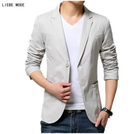 2019 New Men Business Casual Blazer Black Beige Khaki Mens