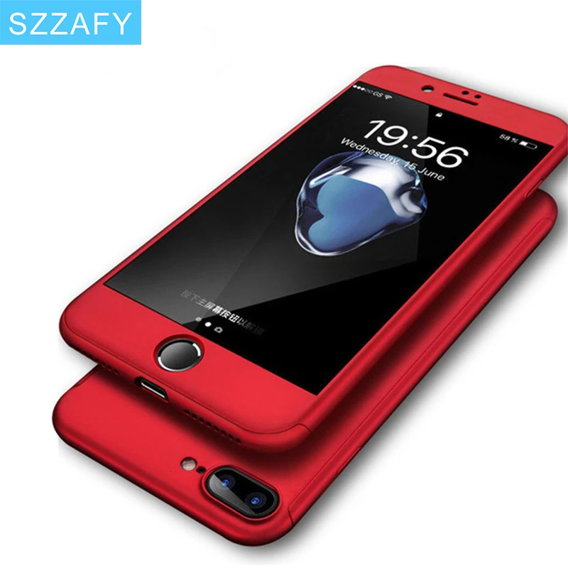 Een effectief Vervreemding boiler 360 Graden Full Cover Rood Cases Voor iPhone 8 6 s 7 Plus Case wens Gehard  Glas Cover Voor iphone X 7 7 Plus 6 s Telefoon Case Capa|case for iphone|phone  casescase plus - AliExpress