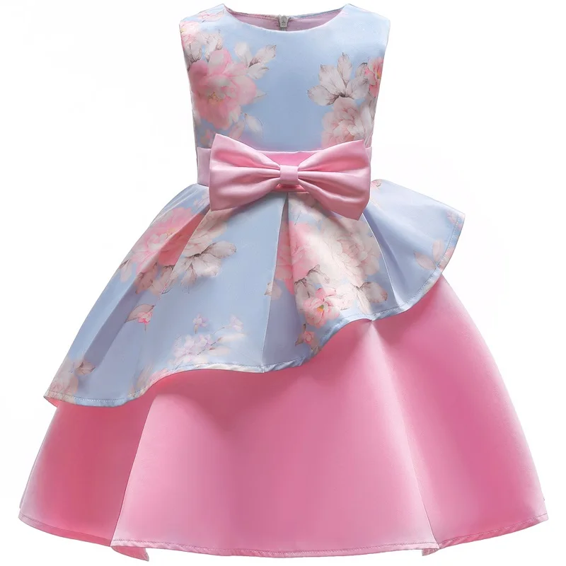Платье для девочек; модное платье принцессы в полоску с бантом; торжественные платья для маленьких девочек; нарядное платье для девочек; Рождественская одежда - Цвет: as picture