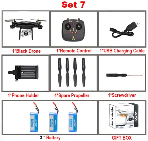 JJRC H68G двойной gps Радиоуправляемый Дрон с камерой 1080P HD 5G Wifi FPV Квадрокоптер, Радиоуправляемый вертолет Профессиональный компас автоматический Дрон - Цвет: set7