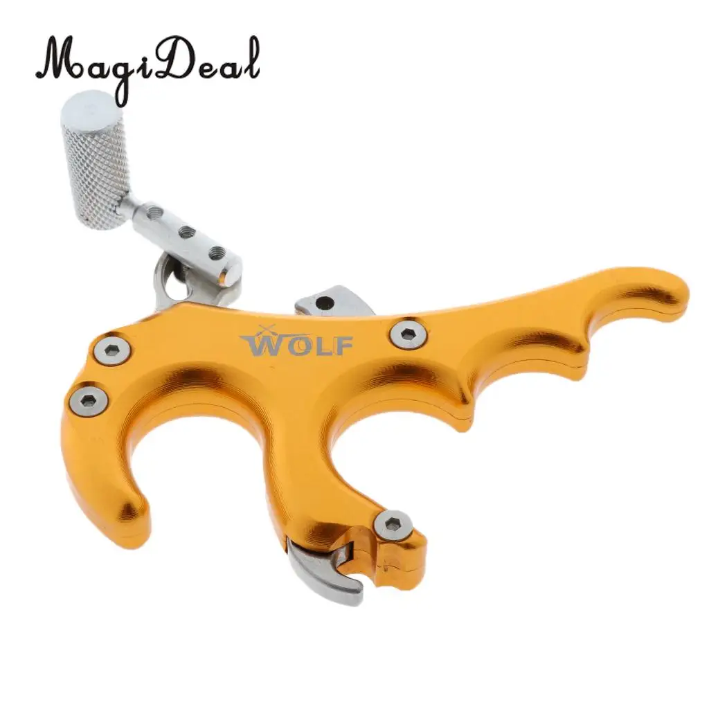 Outdoor 4 Finger Grip Archery Bow Release Aid Trigger for Compound Bow for Hunting Shooting