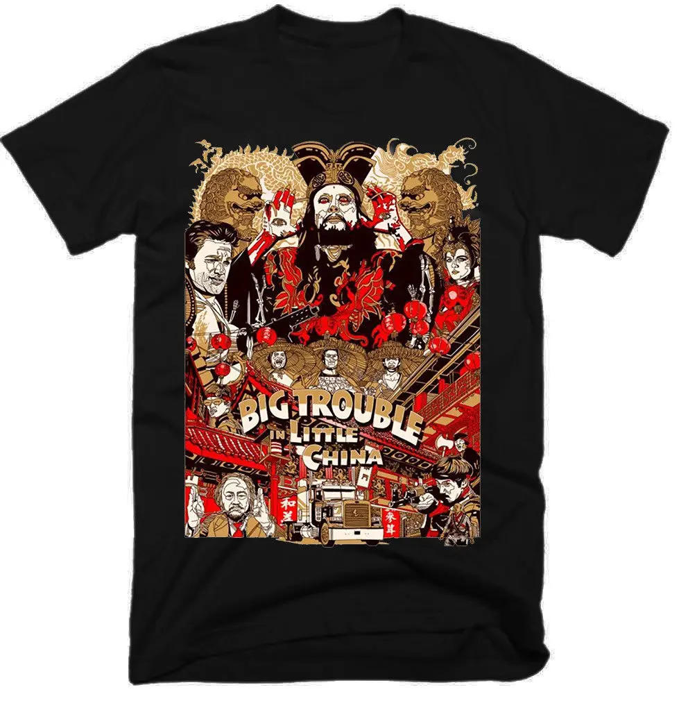 

Big Trouble In Little China Movie Mens Tshirt Japanese Streetwear T Shirt Designer T-Shirt 100% Cotton T-Shirts Plus Size Men