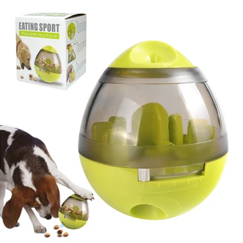 

Dog Cat IQ Food Ball Interactive Pet Toy Smarter Food Balls Treat Dispenser Playing Training Tumbler Leakage Puppy Exercise Bowl