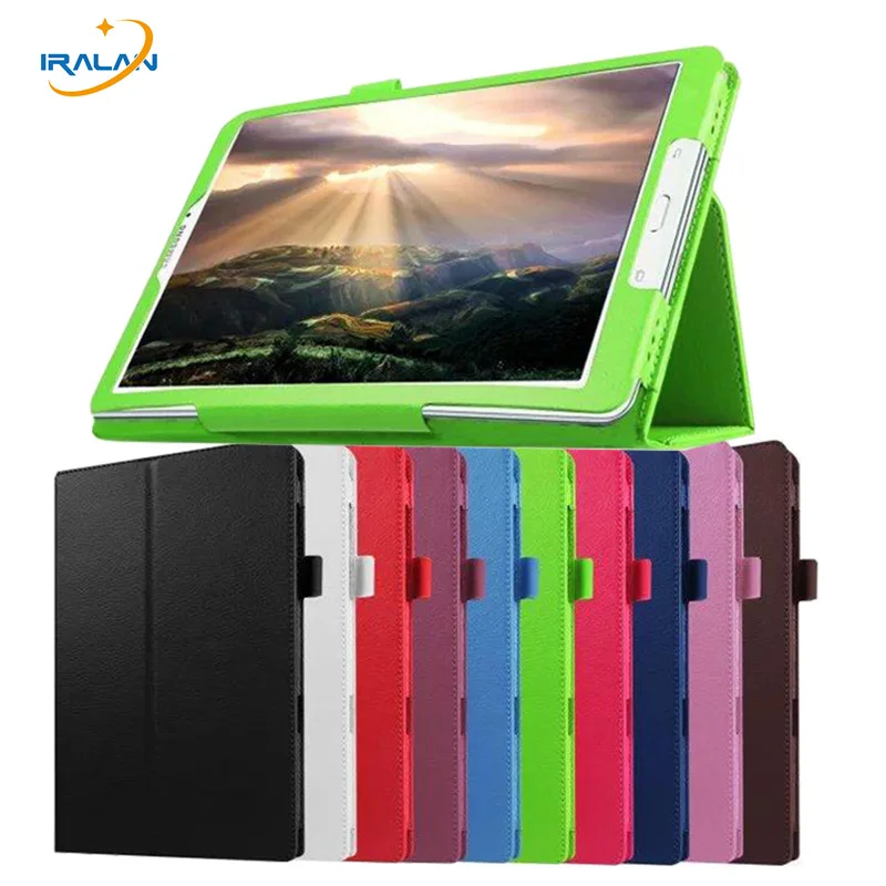 

Hot Two styles Folding Smart PU Leather for Book Cover Samsung Galaxy Tab S 10.5 T800 T805 T805C Litchi Stand case + stylus free