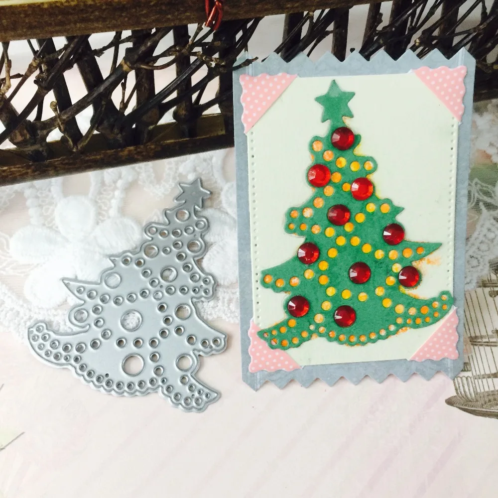

Christmas Tree Metal Cutting Dies for Scrapbooking DIY Album Embossing Folder Paper Card Maker Template Decor Stencils Crafts