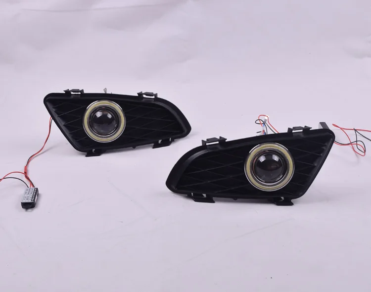 QINYI светодиодный DRL Angel Eye для Mazda 6 2003-2008 дневные ходовые огни H11 55 Вт галогенный противотуманный светильник