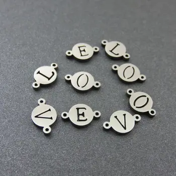 

26Letters Stainless Steel Connectors For DIY Jewelry Necklace Bracelet