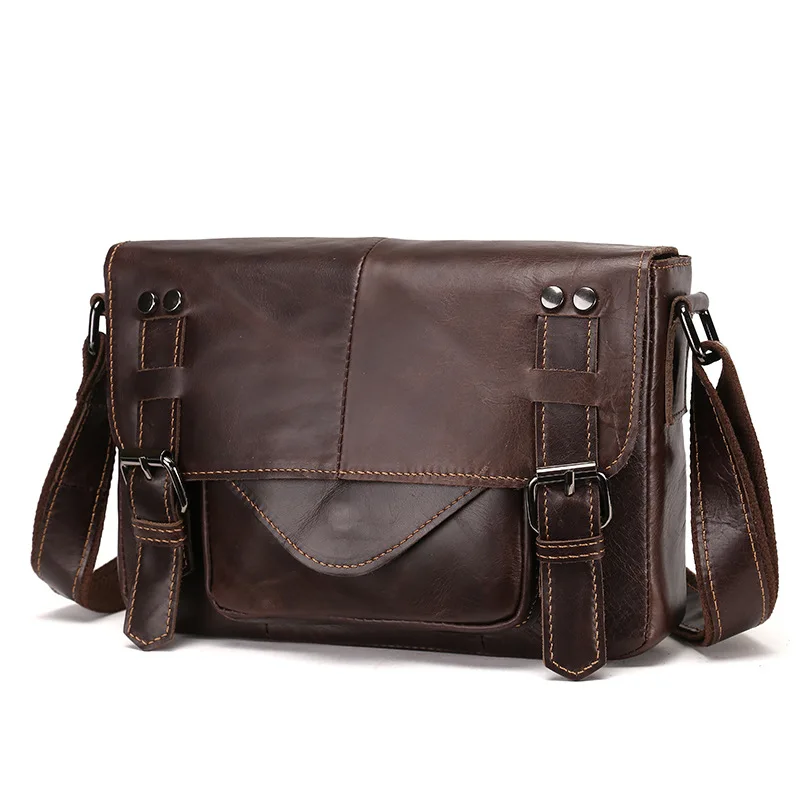 

Oil Wax Genuine Cowhide Leather Men's Vintage Casual Briefcase Portfolio Cross Body Shoulder Handbag Tote Messenger Bag LS8895