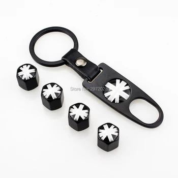 

40 x Car Stainless Steel Zinc Alloy Wheel Tire Valve Stems Caps UK National Flag Universal With Mini Wrench Key Chain