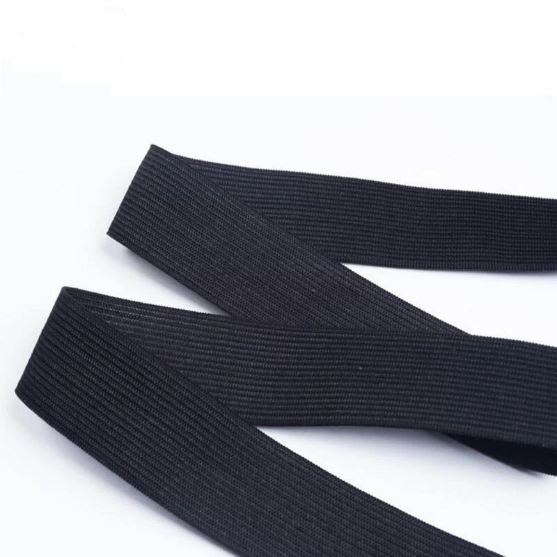 

40 Meters Flat Elastic Band Sewing Clothing Accessories Black and White Hook Elastic Band Webbing Garment Sewing Accessories