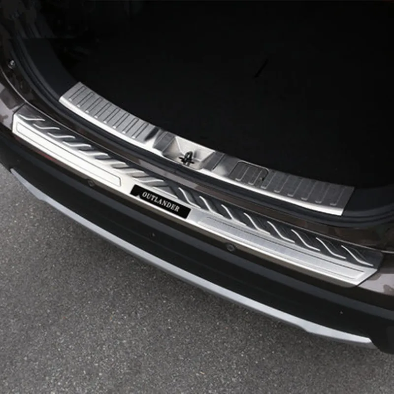 Stainless Steel Internal external Rear Bumper Protector Sill Trunk Tread Plate Trim Fit For Mitsubishi Outlander