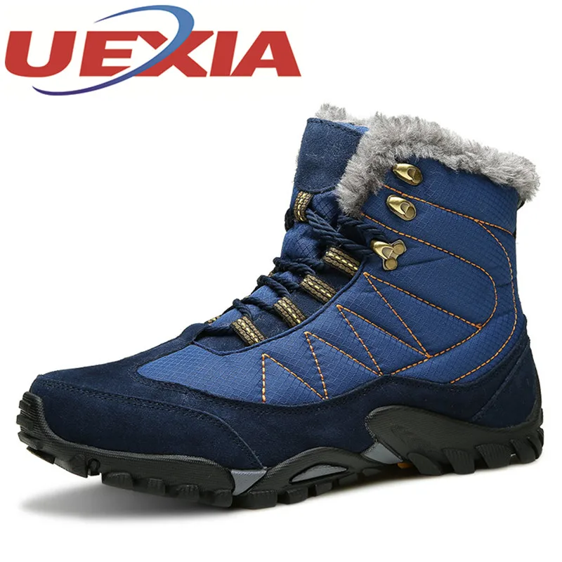 

Men Boots Shoes Winter Footwear Outdoor Warm Plush Work Shoes Snow Ankle Boots Male Botas Hombre Fashion Rubber Non-slip Boots