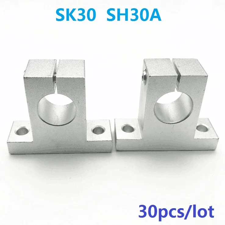 30 шт./лот SK30 SH30A мм линейная Опора стержня подшипника подходит для линейной рельсы