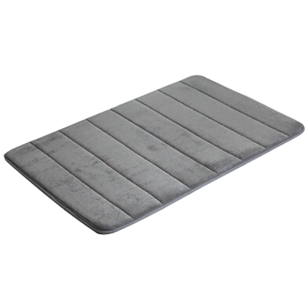 Bath mat memory foam non slip Bath mats 50*80 cotton Super absorbent dark grayin Carpet from