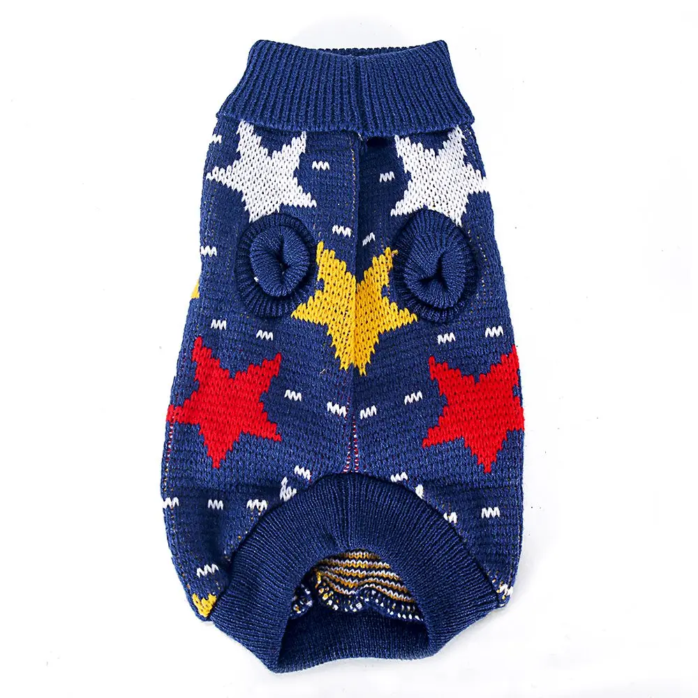 Winter Stars Pet Dog Cat Sweater Warm Knit Dogs Clothing Cats Sweaters Jumper Coat Dog Clothes Cat Sweater Accessories KL0151 (20)