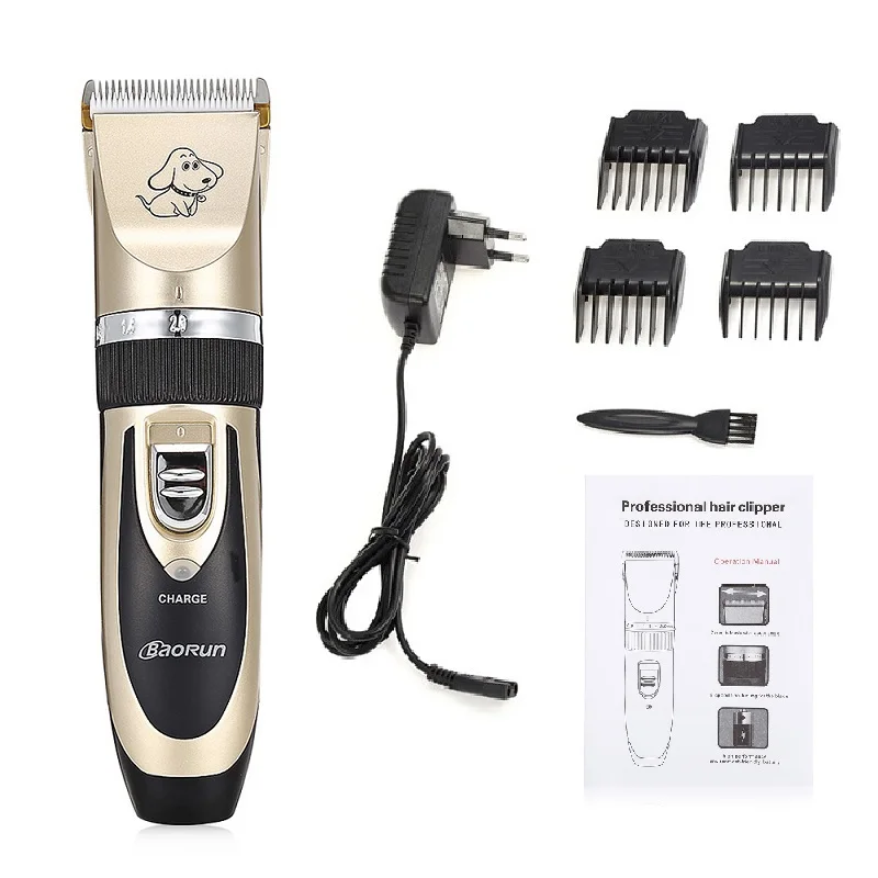 

BaoRun P2 Professional 110-240V Dog Hair Trimmer Cutters Rechargeable Pet Electric Hair Clipper Dog Cat Grooming Clippers