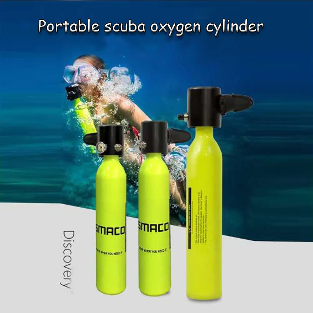 

2019 New Equipment Mini Diving Scuba Cylinder Air Tanks Valve Respirator Bag Adapter Snorkeling Underwater Breathing Accessory
