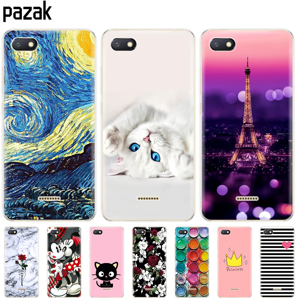 

silicone case for Xiaomi Redmi 6a Cases Full Protection Soft tpu Back Cover Phone shell Xiaomi Redmi 6 A bumper Hongmi 6a