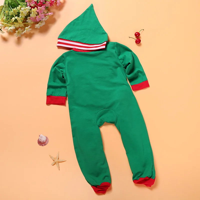 SR039 Одежда для новорожденных Одежда для маленьких девочек и мальчиков рождественское красное и белое праздничное платье шапка Санта-Клауса, шапка, ползунки