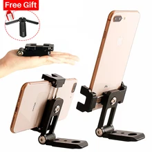 Suporte de tripé para celular ST-05 tudo em 1, para microfone, vídeo vertical, suporte de braçadeira para tripé iphone xs xr,