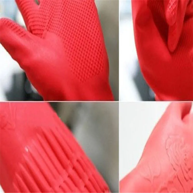 Nuevo fabuloso caucho látex lavado Limpieza largo Guantes guante de cocina para el hogar complementos guante de limpieza venta caliente