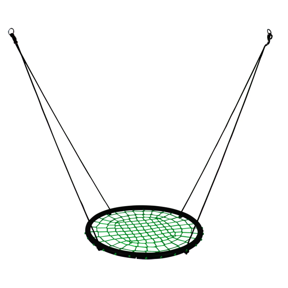 Детские круглые качели-гнезда для помещений и улицы, Детские сетчатые веревки, Детские подшипниковые игрушки 200 кг диаметр 100 см - Цвет: Зеленый