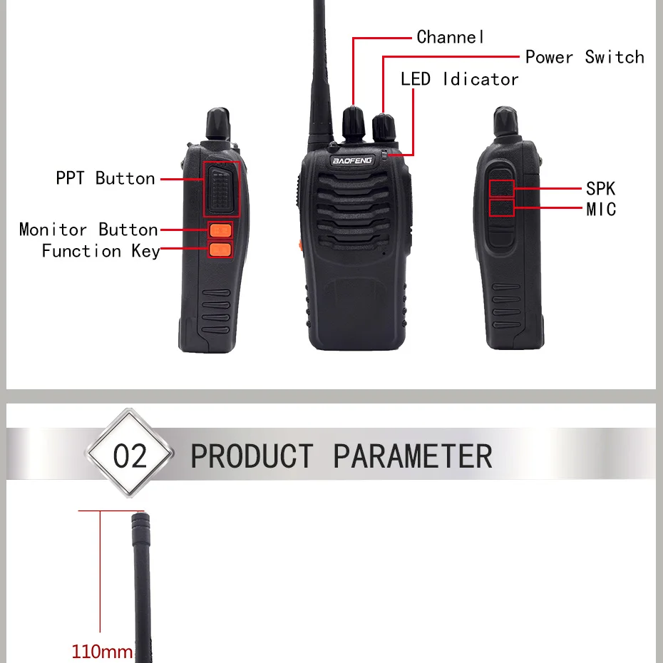 BF 888S радио Baofeng CB портативная рация HAM приемопередатчик UHF FM BF-888S охотничья станция удобный коммуникатор