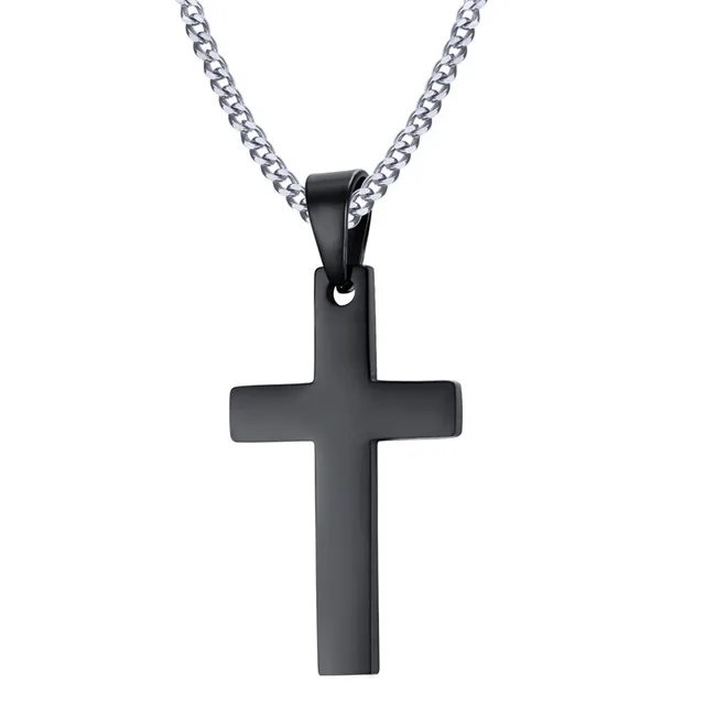 Men's Stainless Steel Christian Cross Pendant Necklace for Men ...