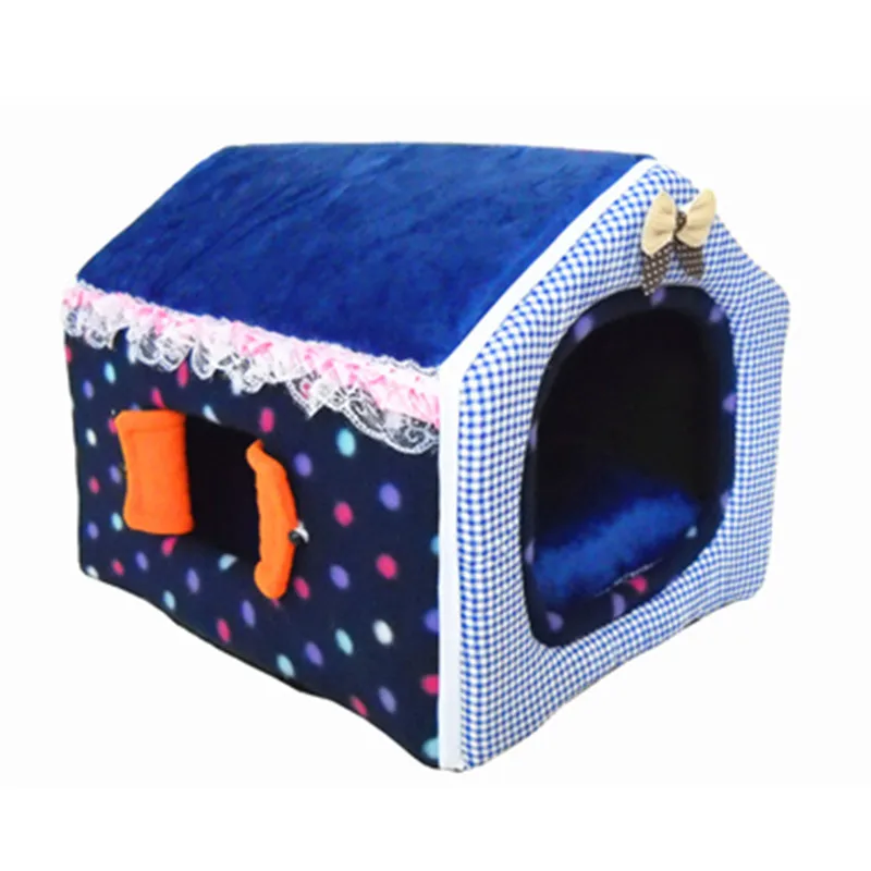 

Super Soft Short Plush Dog Nest Collapsible With Windows Pet House Dog Nest Keep Warm Pet Bed Kennel Oxford Cloth Mats ATB-225