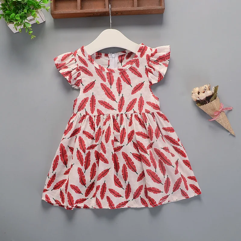 Платья для девочек новые летние платья без рукавов с милым рисунком Минни Маус в полоску из хлопка и конопли - Цвет: -B09-