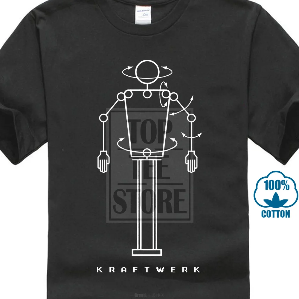 

Kraftwerk Robot Black White Mens T Shirt Electronic Krautrock Front 242 Devo