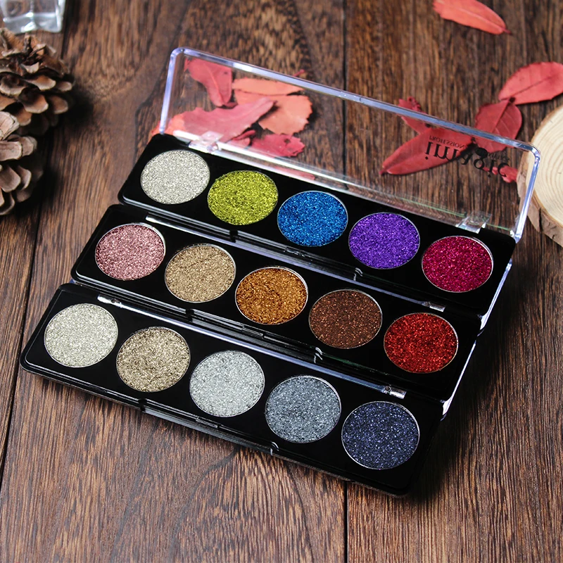 

IMAGIC 5 Color Glitters Eyeshadow Pressed Glitterinjections Make Up Glitter Eye Shadows Eyeshadows Palette Cosmetic