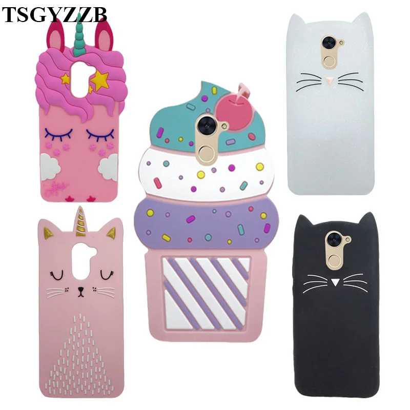 

Phone Cases For Huawei Enjoy 7 Plus Huawei Y7 Prime Case Soft Silicone 3D Unicorn Cat Back Cover For Huawei Y7 Prime 2017 Fundas