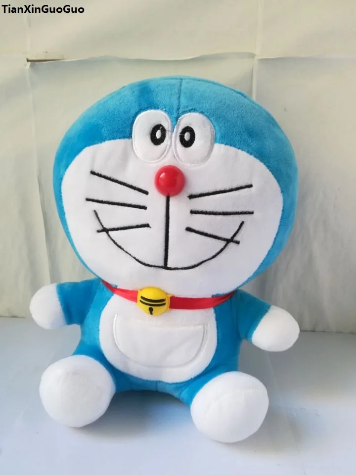 

about 25cm cartoon anime figure Doraemon plush toy lovely smile expression Doraemon soft doll baby toy birthday gift b2889