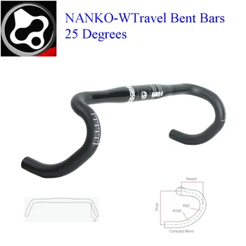 

FOURIERS Road Bike Handlebar Drop Bar 31.8x480mm/500mm Travel Bent Bars NANKO-W 25 Degrees