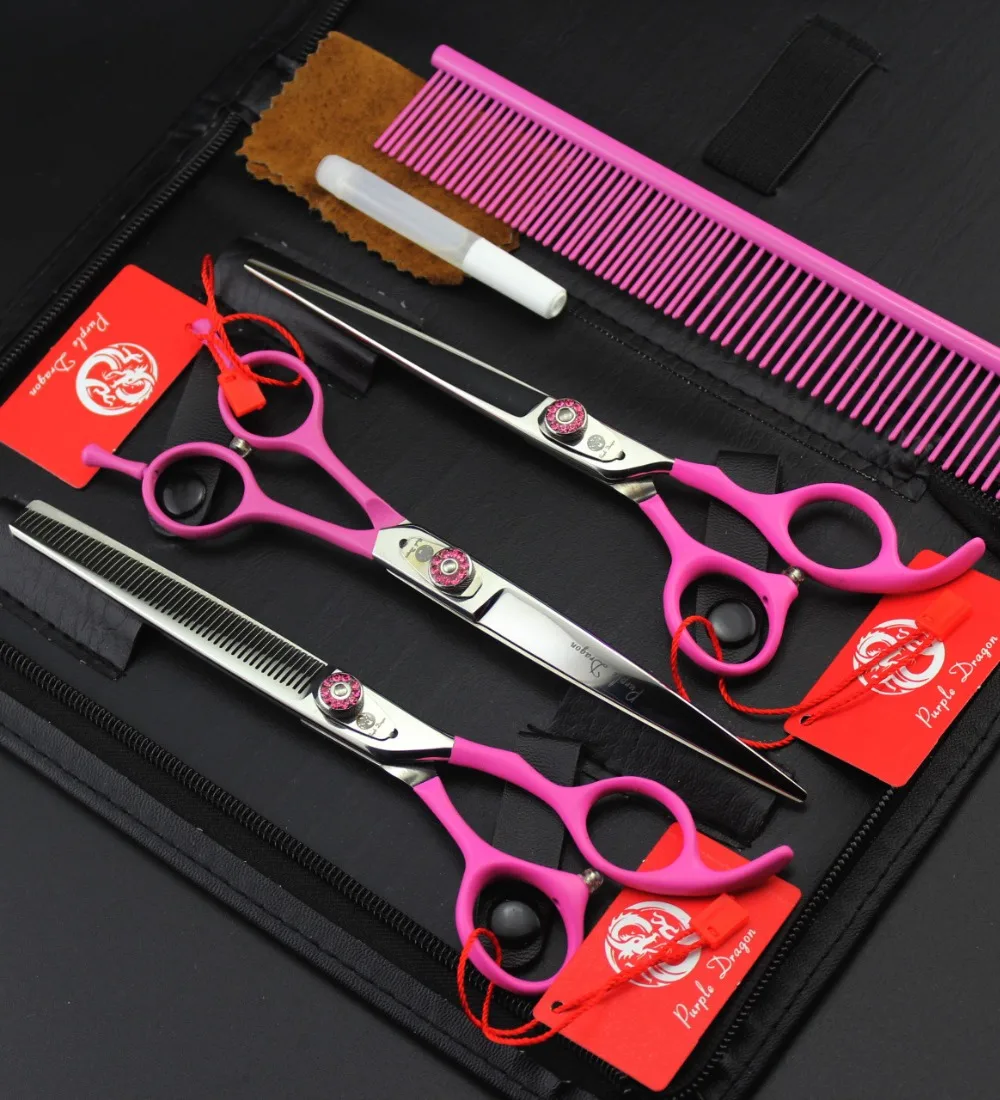 

Purple Dragon Professional Pet Grooming Scissors Set 7 Inch,Dog Grooming Shears, Cutting Scissors For Dog Grooming