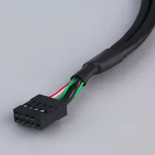 Новое расширение 2 порта концентратор USB 2,0 до 9 контактный разъем материнская плата панель кронштейн